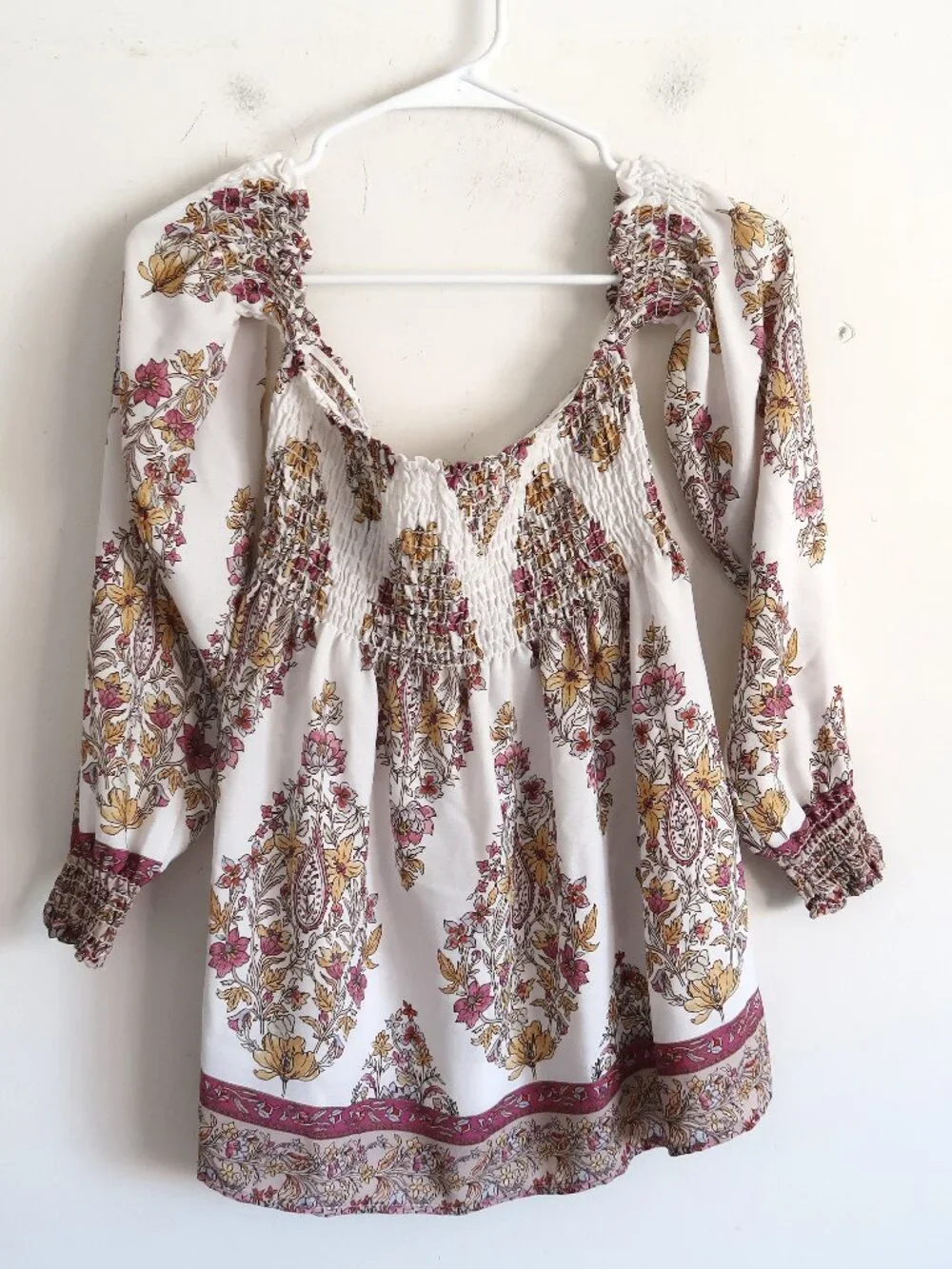Show Me Your Mumu Shirred Top - Size Small